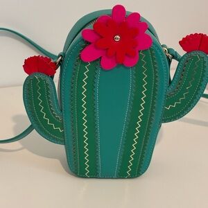 Kate Spade Red and Green Cactus Crossbody Bag